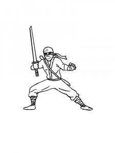 Ninja Coloring Pages 18
